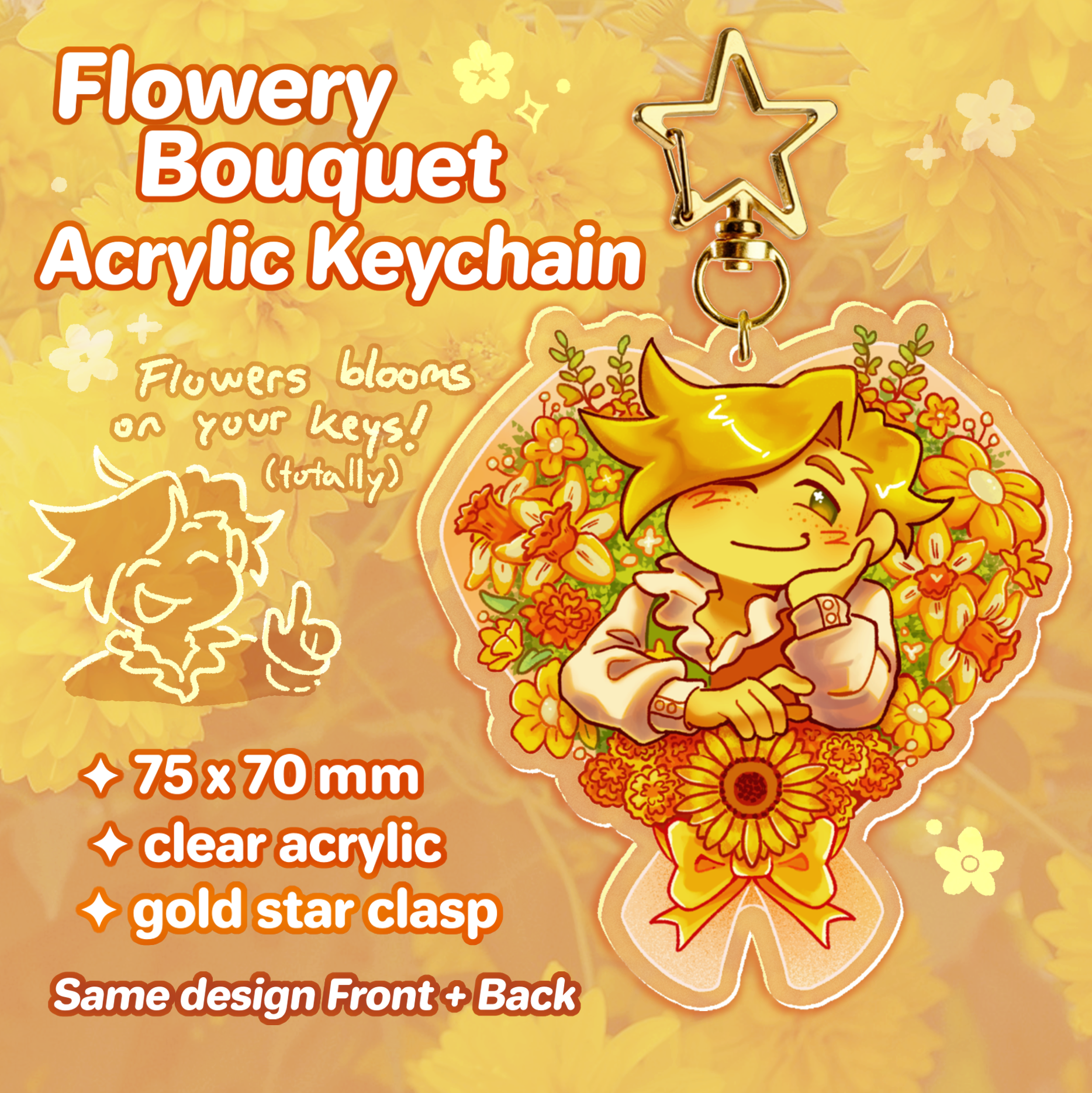 Flowery Bouquet Acrylic Keychain [Deltarune]