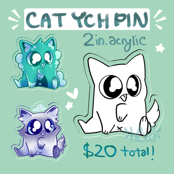 Cat YCH Acyrlic Pin