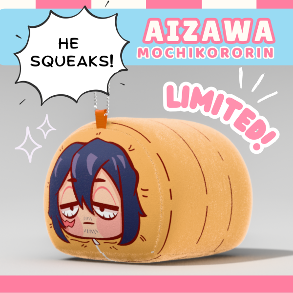 SQUEAKY Mochikororin Plush Keychain - Shota Aizawa Eraser Head - My Hero Academia Anime BNHA MHA Boku No Hero Academia