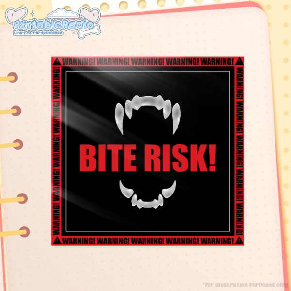 Large Bite Risk Reflective Sticker | Hot Foil Stamp