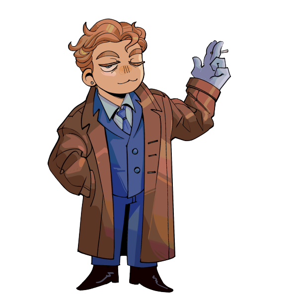John Constantine Hellblazer Blue Suit Style Keychain