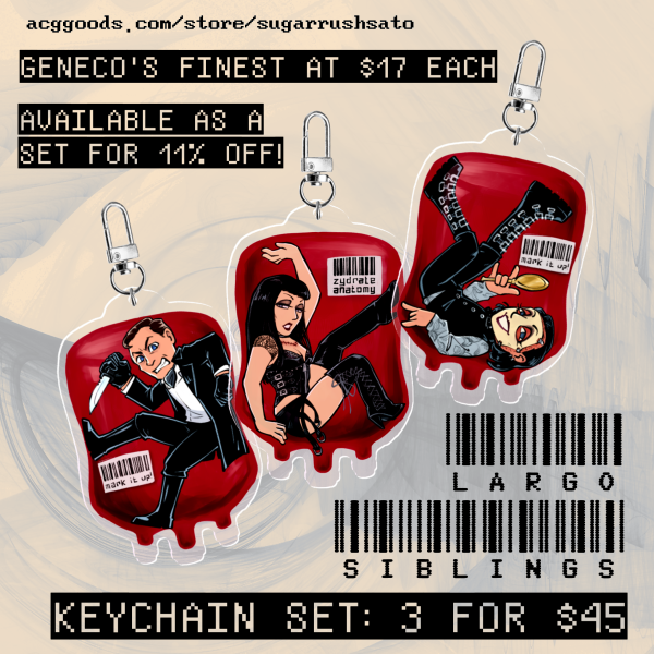 Largo Siblings Bloodbag Keychain Set
