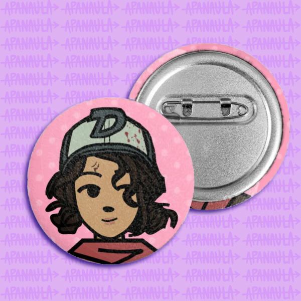 Pink Clem Plush Badge