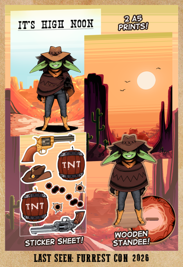 Wild West Goblin Prints + Sticker Sheet + Standee!