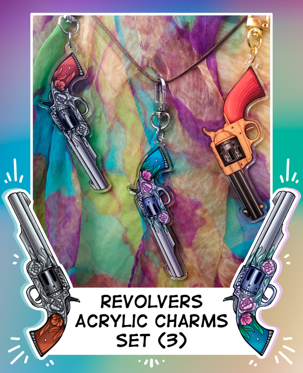 Silver + Golden + "Josephina" Charms set(Acrylic)