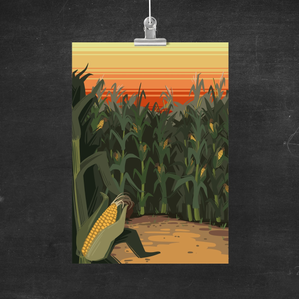 Corn Field Print - A5 Poster
