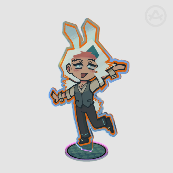 Bunny Volt Rainbow Acrylic Standees