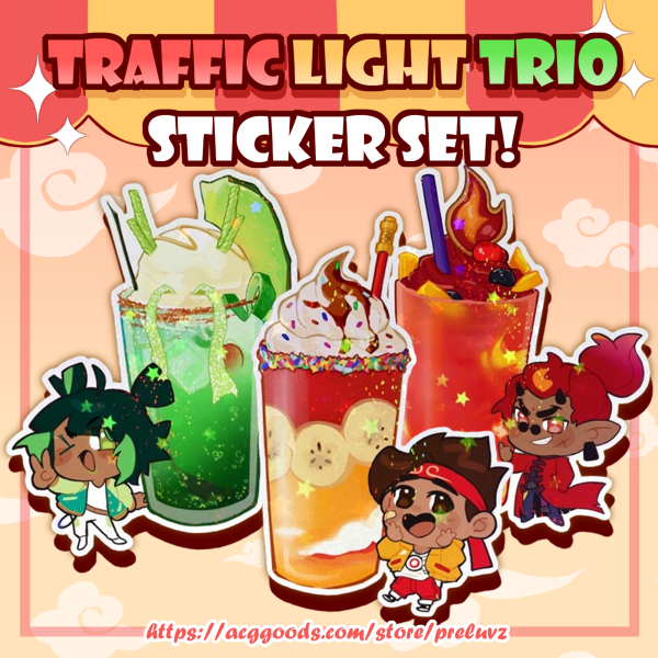 Traffic Light Trio Drink Stickers Set