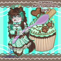 Mint Chocolate theme, Zero [OC] - Double Insert Acrylic Standees