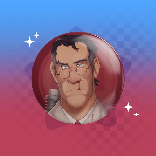 TF2 | Medic Round Badge (Button Pin)