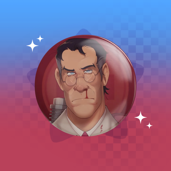 TF2 | Medic Round Badge (Button Pin)