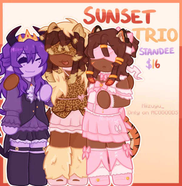 Sunset Trio Standee