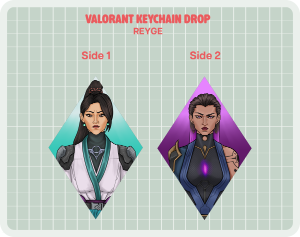VALORANT Reyna/Sage Reyge KEYCHAIN