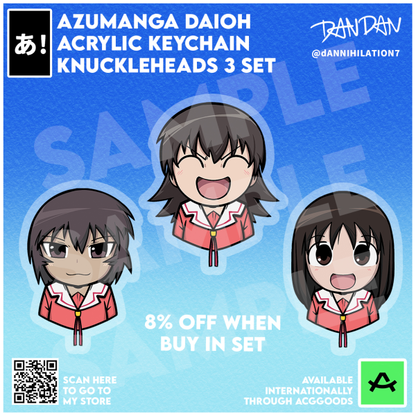 Azumanga Daioh Chibi Acrylic Keychain The Knuckleheads 3 Set (winter uniform)