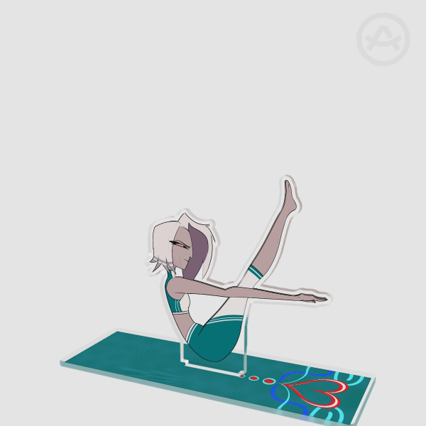 Small Boat Pose Vaggi Yoga Acrylic Standee