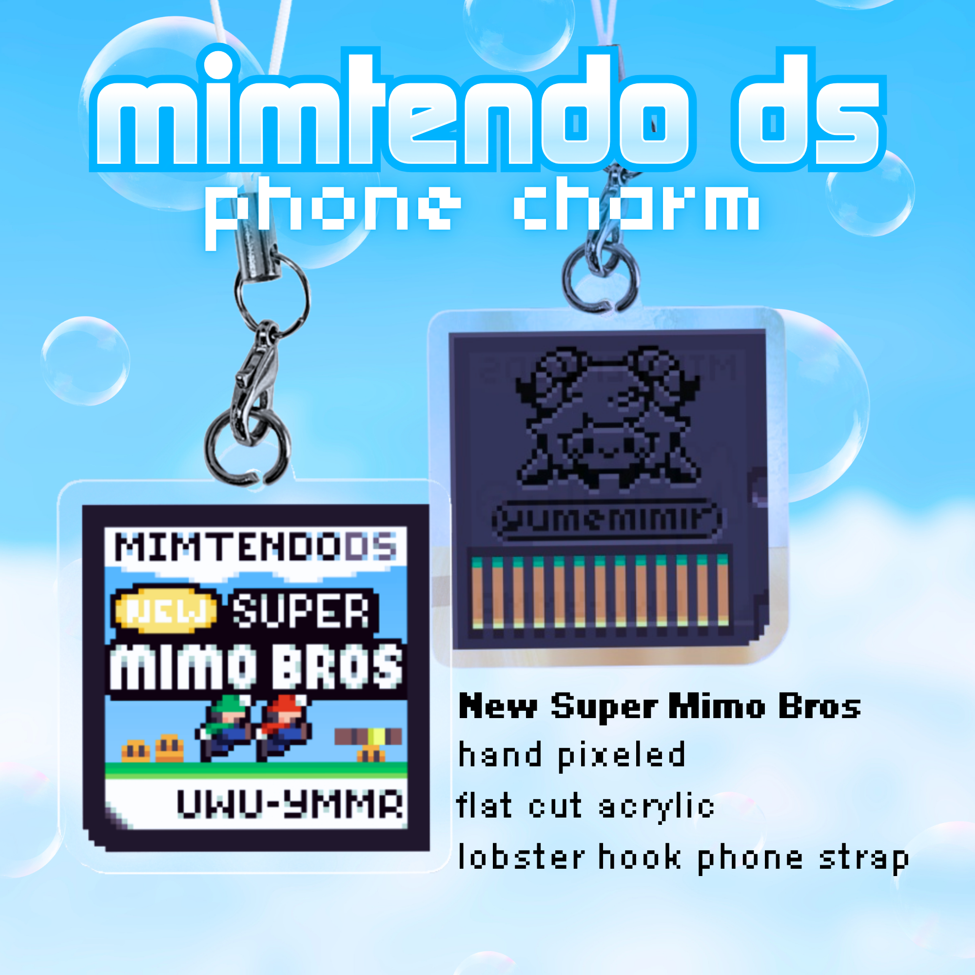 Super Mimo Bros - Mimtendo DS Phone Charm