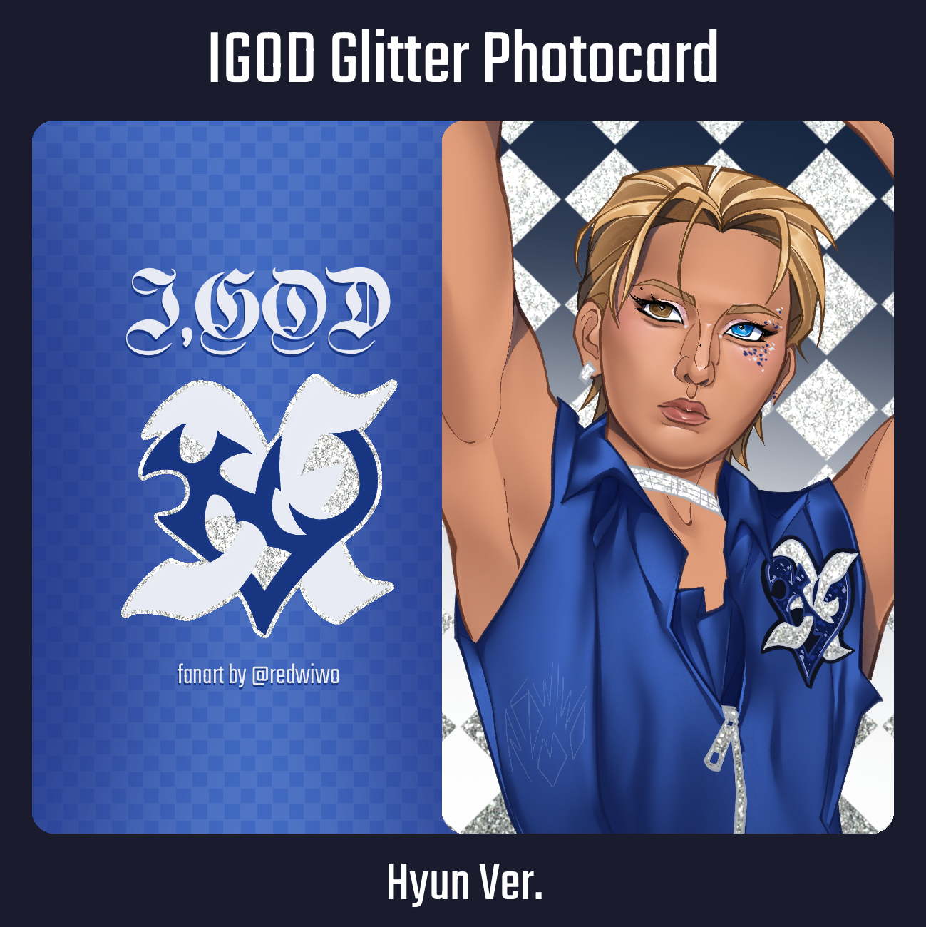 IGOD Blue Glitter Photocard (HYUN)