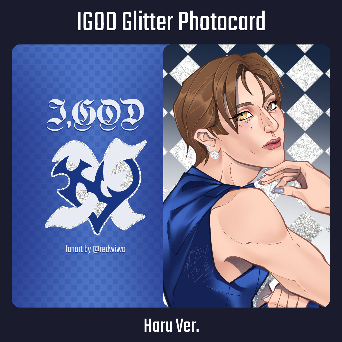 IGOD Blue Glitter Photocard (HARU)