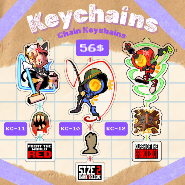 KC - 10+11+12 " S-Layers Bundle - Ultrakill" - Connection Acrylic Keychains