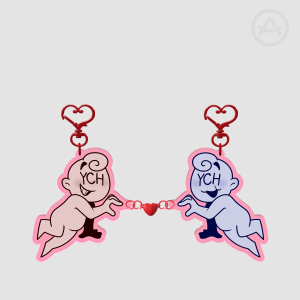 Heart Magnet Keychains | YCH Base