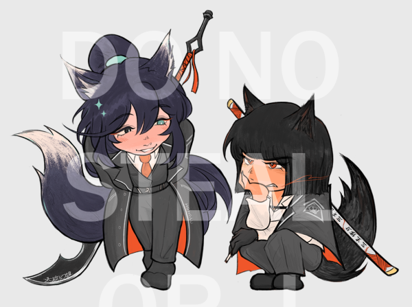 🦊🔮 & 🐺🚬 Standees 