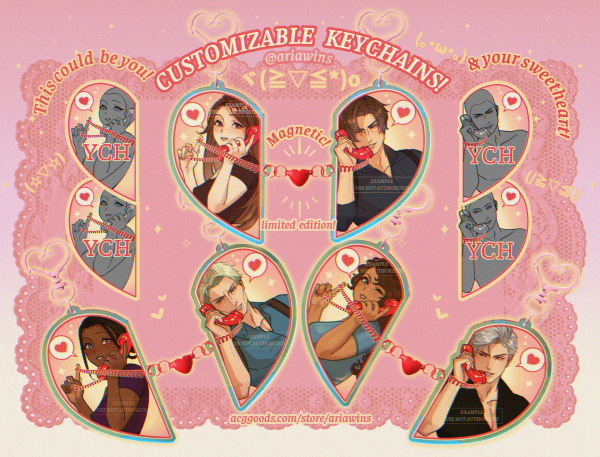 YCH Love call keychain (Valentines, Anniversary, Itabag gift)