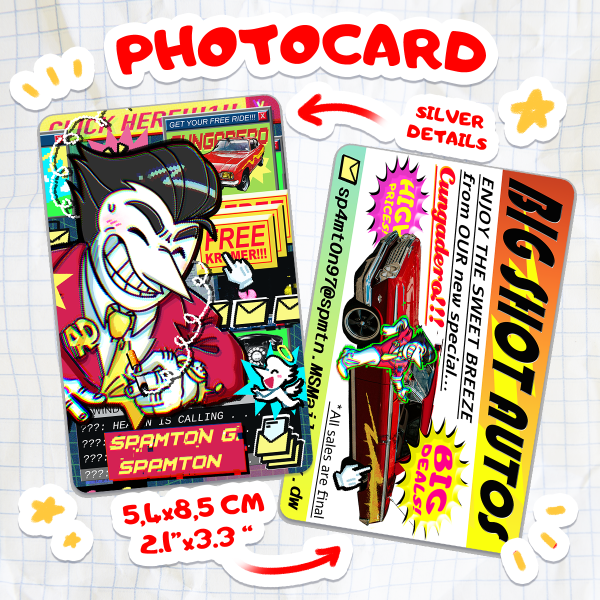 SPAMTON "BIG SHOT" PHOTOCARD [Deltarune]