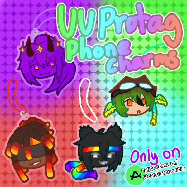 UU Protags phone charm set!