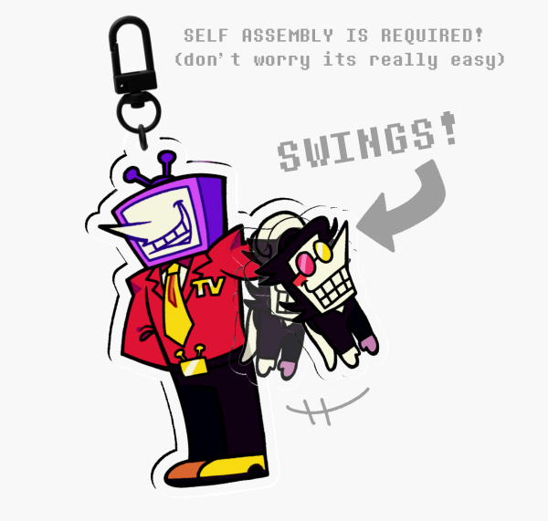 Tenna dangling Spamton - Acrylic Keychain