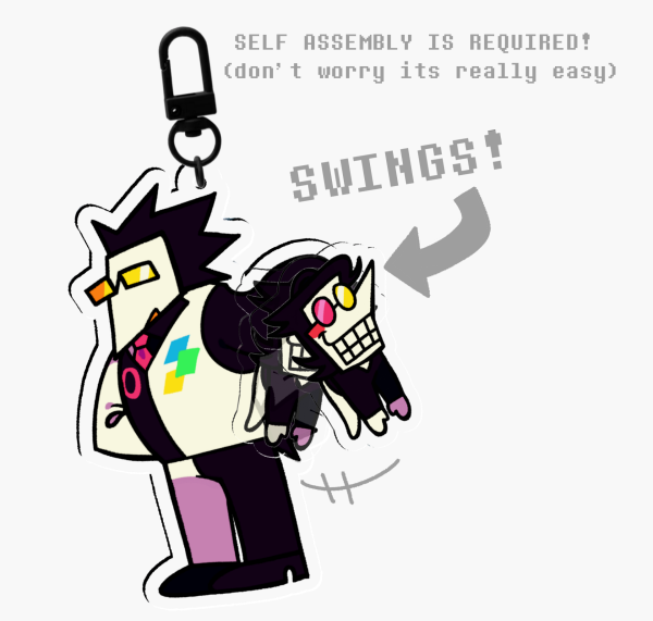 Swatch dangling Spamton - Acrylic Keychain