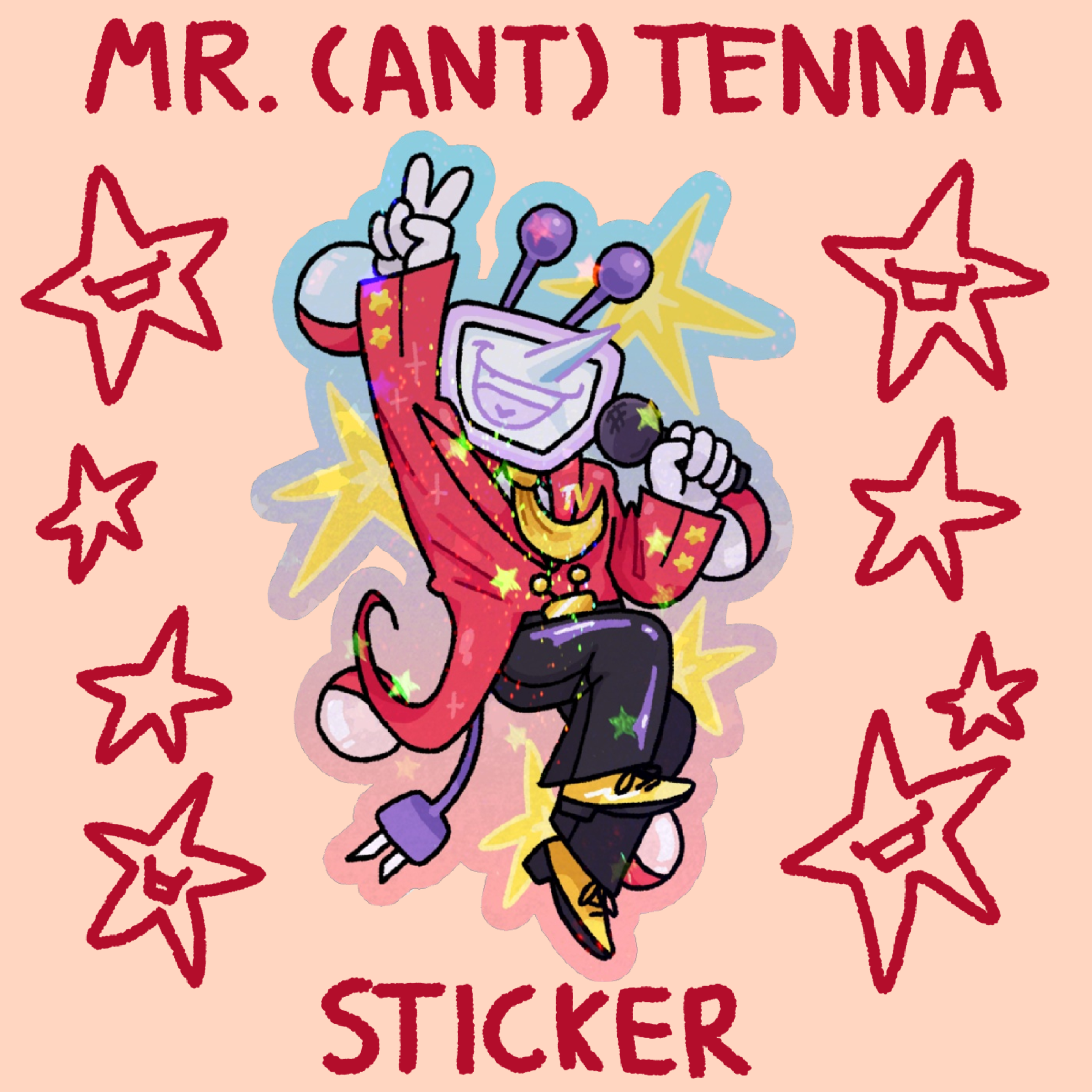 Tenna Deltarune Sticker