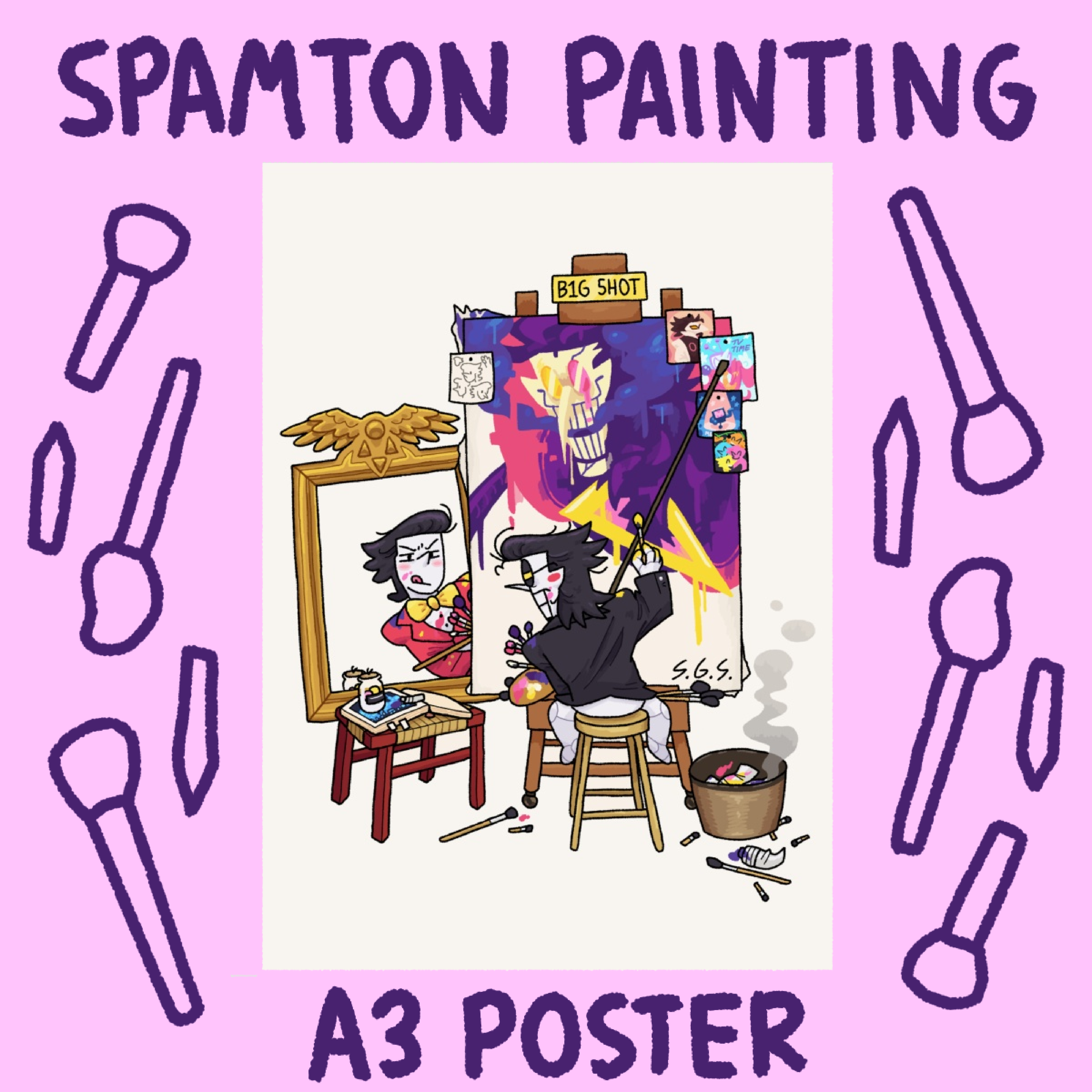 Spamton Self-Portrait Poster