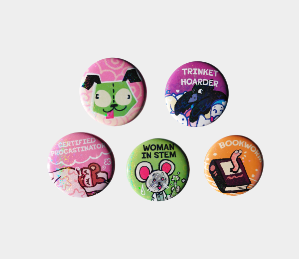 Cute Relatable Animal Buttons
