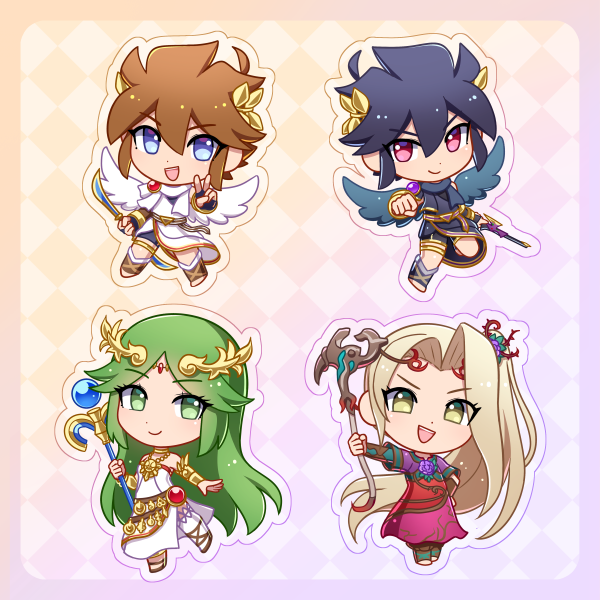 BUNDLE Kid Icarus Uprising Acrylic Keychains