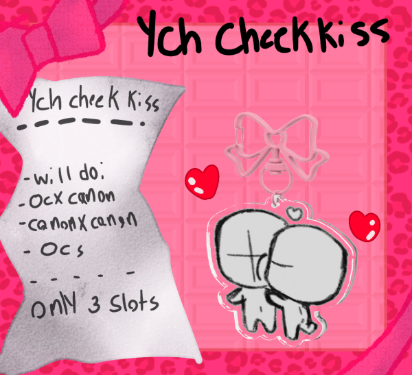 YCH-Couple cheek kiss charm