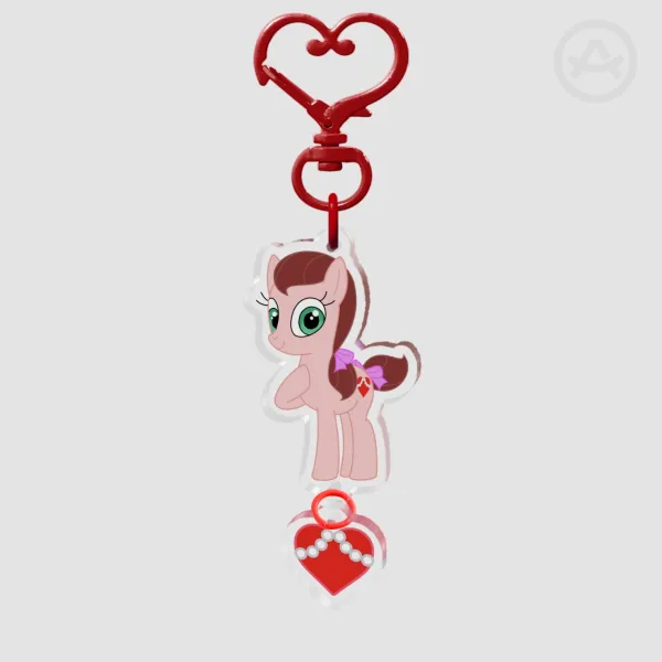 MLP OC: Care Heart Connection Acrylic Keychain