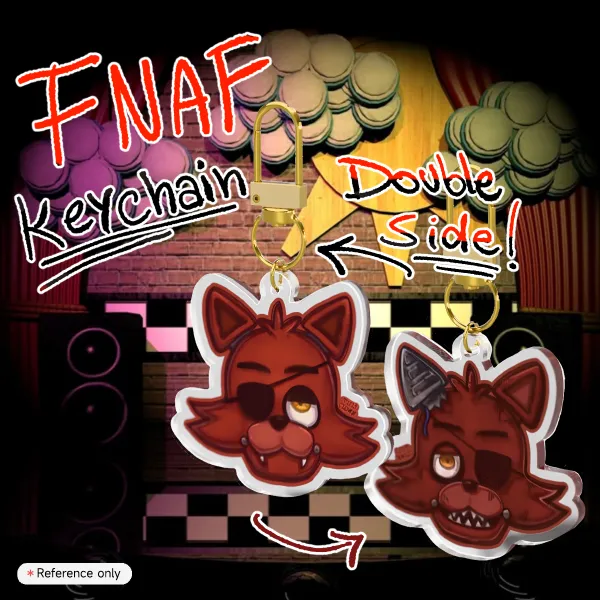 Foxy/Withered Foxy - Double side keychain
