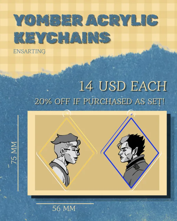 Yomber clear acrylic keychains