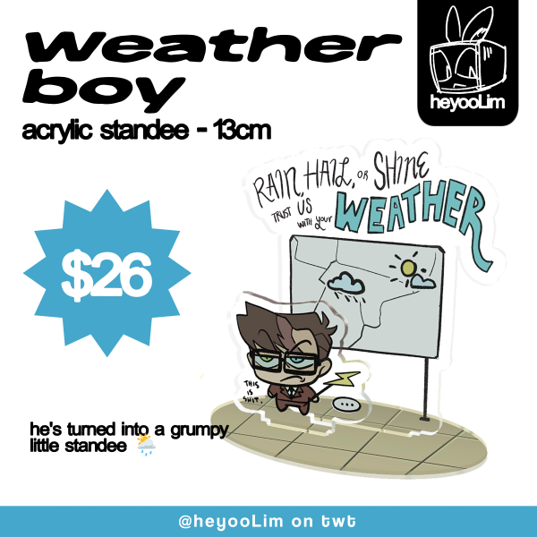 Vincent whittman (weatherboy) | Double Insert Acrylic Standee