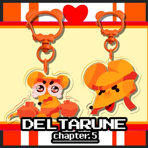 Orange Deltarune Chapter 5 Keychains