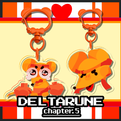 Orange Deltarune Chapter 5 Keychains