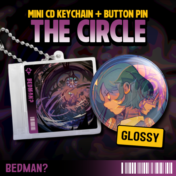 The Circle Set | CD Keychain + Glossy Button Pin