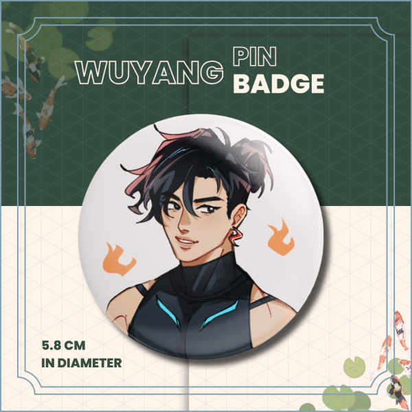 Firefighter Wuyang Pin Badge 5cm