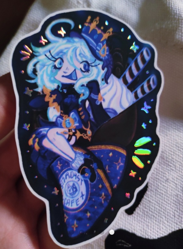 Sweet Crepe YCH Hot Foil Sticker