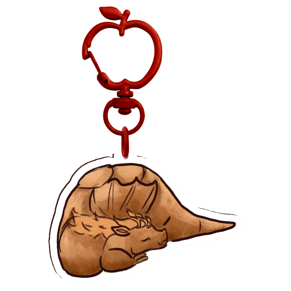 croissant dragon | acrylic key chain