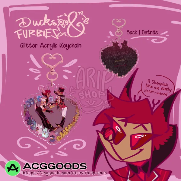 Ducks and Furbies - AppleRadio | Glitter Acrylic Keychains