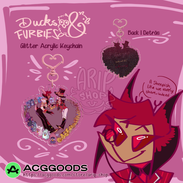 Ducks and Furbies - AppleRadio | Glitter Acrylic Keychains