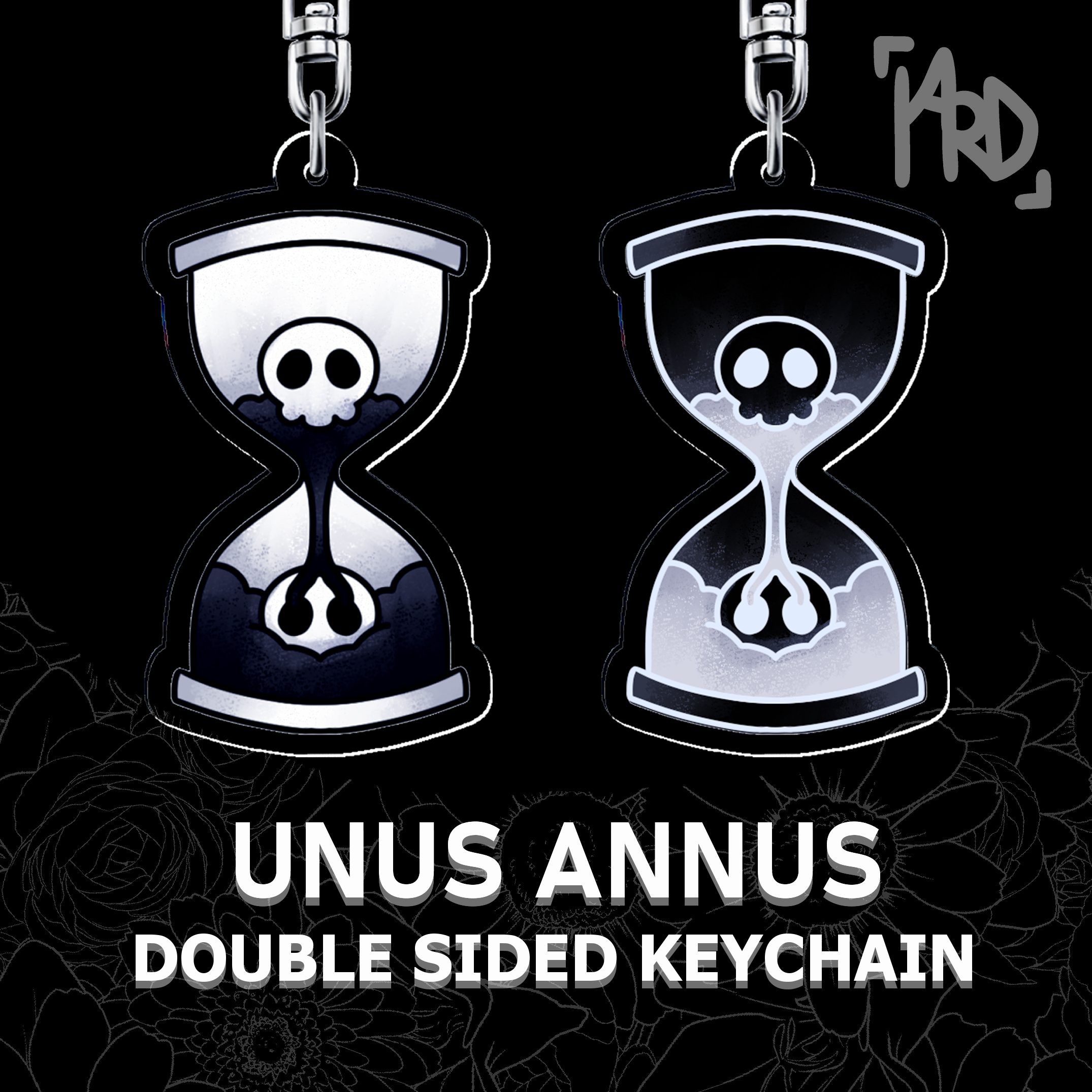 Unus Annus Hourglass Double Sided Keychain - Memento Mori Collection