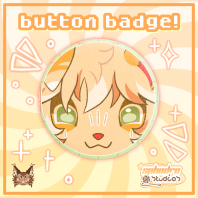 Badge/Pin | Basque - Dog OC/Fursona - Plush Button (65mm)