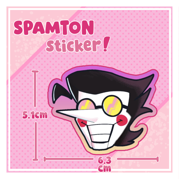 DELTARUNE Spamton Coloured Edge Sticker